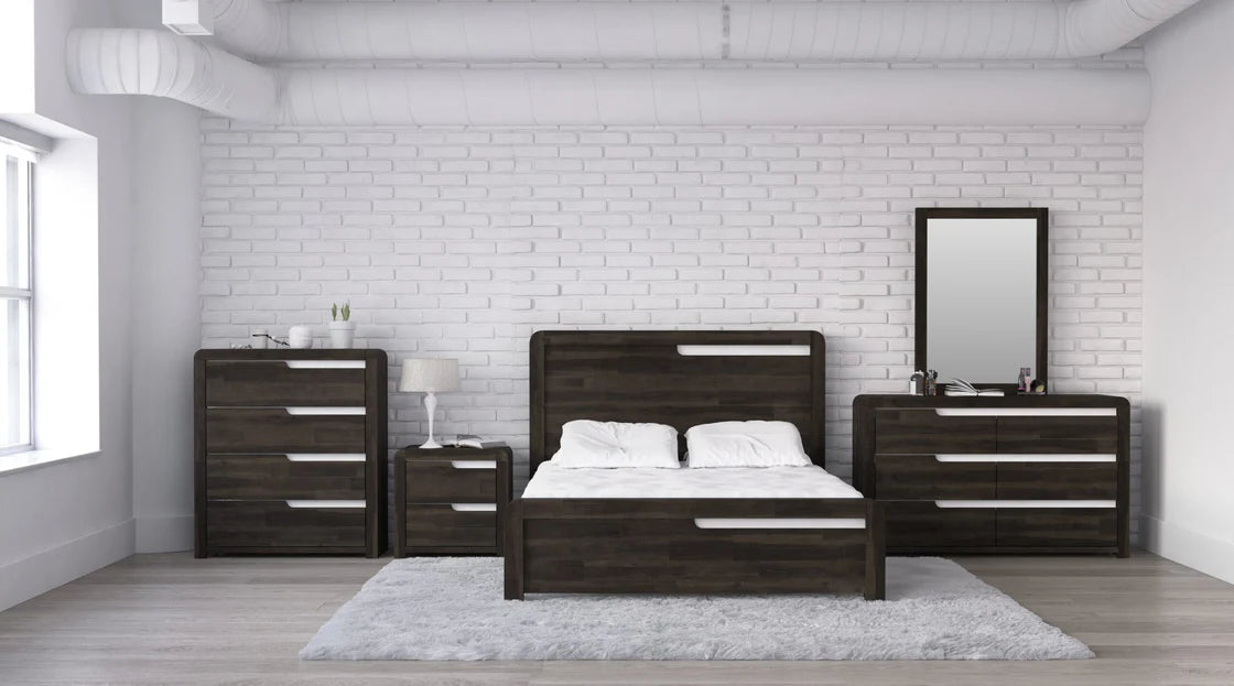 Luena ACACIA Timber Bed Frame and matching furnishings